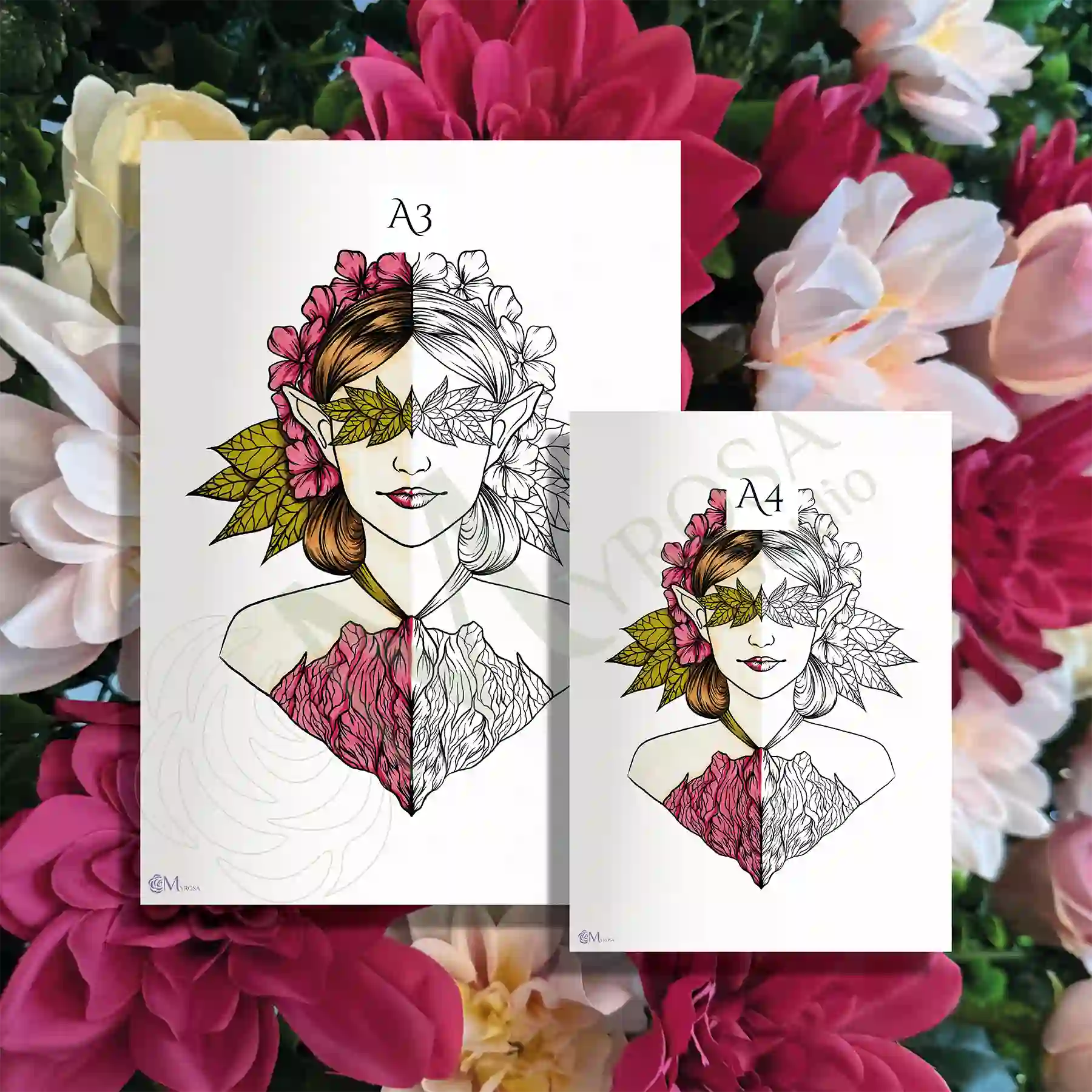 83 2 Affiche demi à colorier – Myrosa Studio