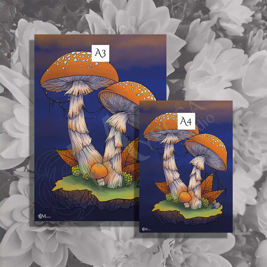 champignon triadique a4 2 Affiche couleur – Myrosa Studio