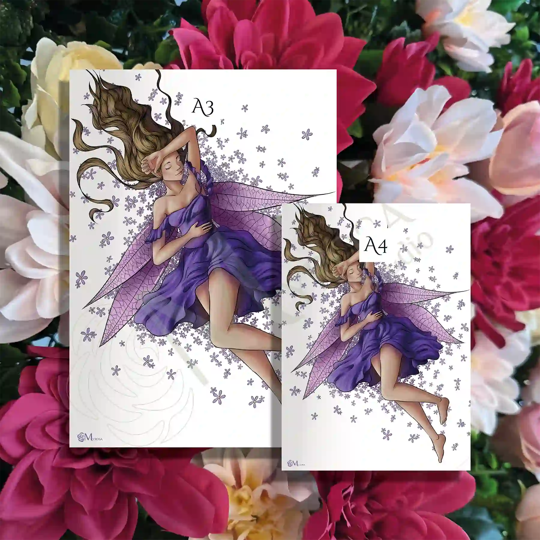 fee fleurie a4 2 Affiche couleur – Myrosa Studio