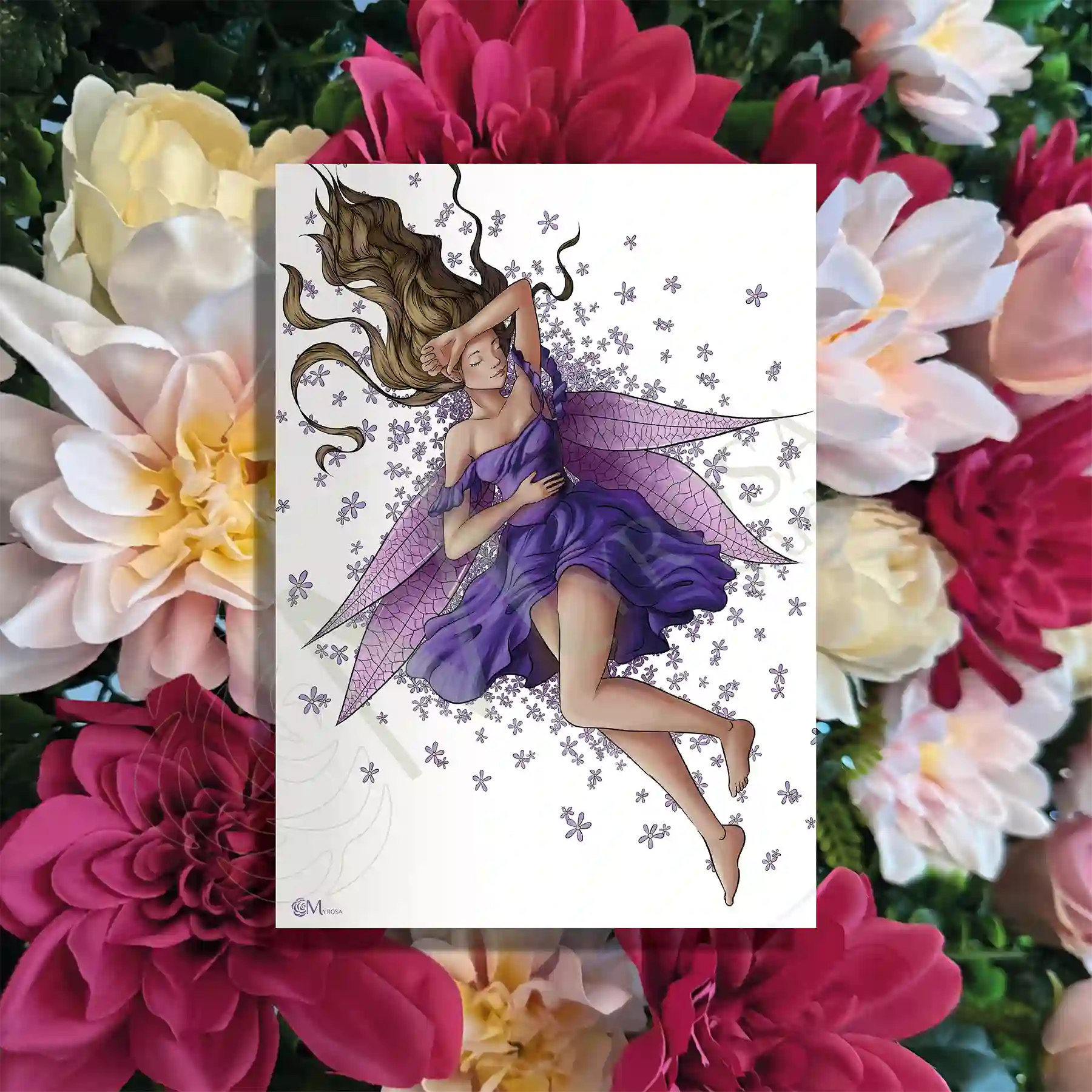 fee fleurie a4 Affiche couleur – Myrosa Studio