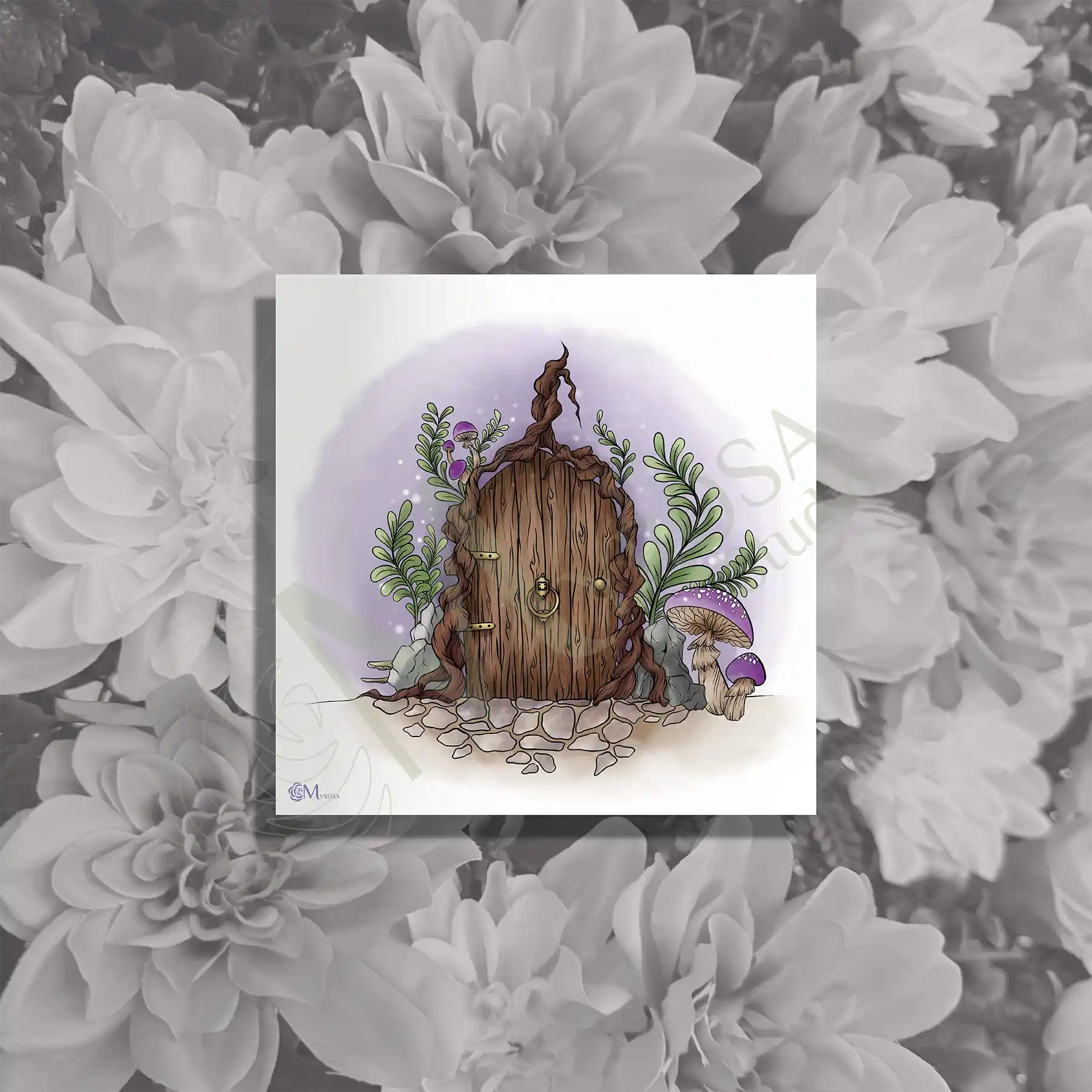 porte secrete carre Affiche couleur – Myrosa Studio